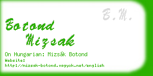 botond mizsak business card