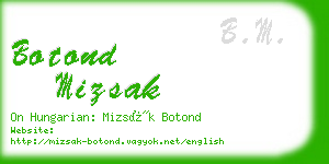 botond mizsak business card